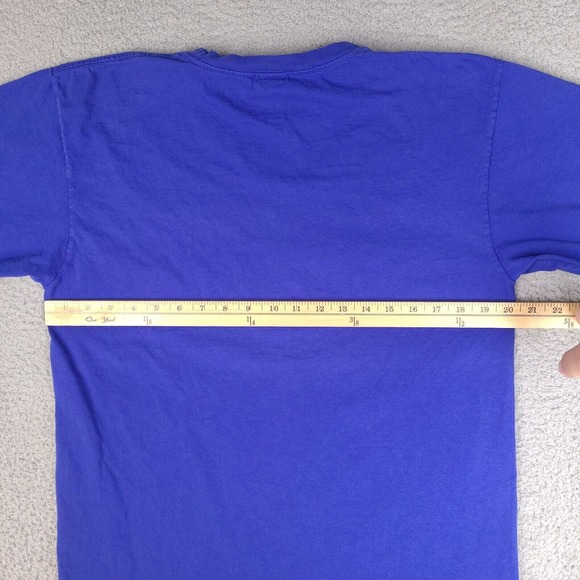 Vintage Tommy Hilfiger T-Shirt Adult XL Blue Made in USA Colorful Spell Out - Picture 8 of 11